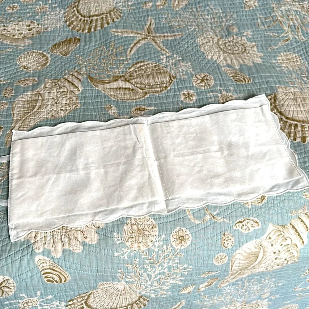 White embroidered dragonflies toilet paper holder two rolls for guest bathroom